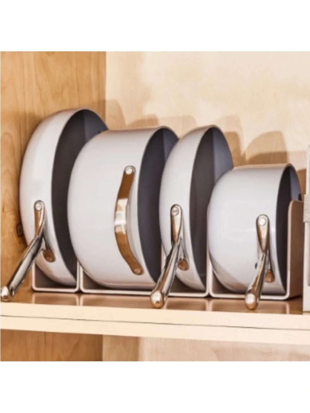 Caraway Cookware Pot Pan Racks Divider Magnetic Organizers Set Of 4